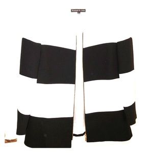 Black and white striped blazer